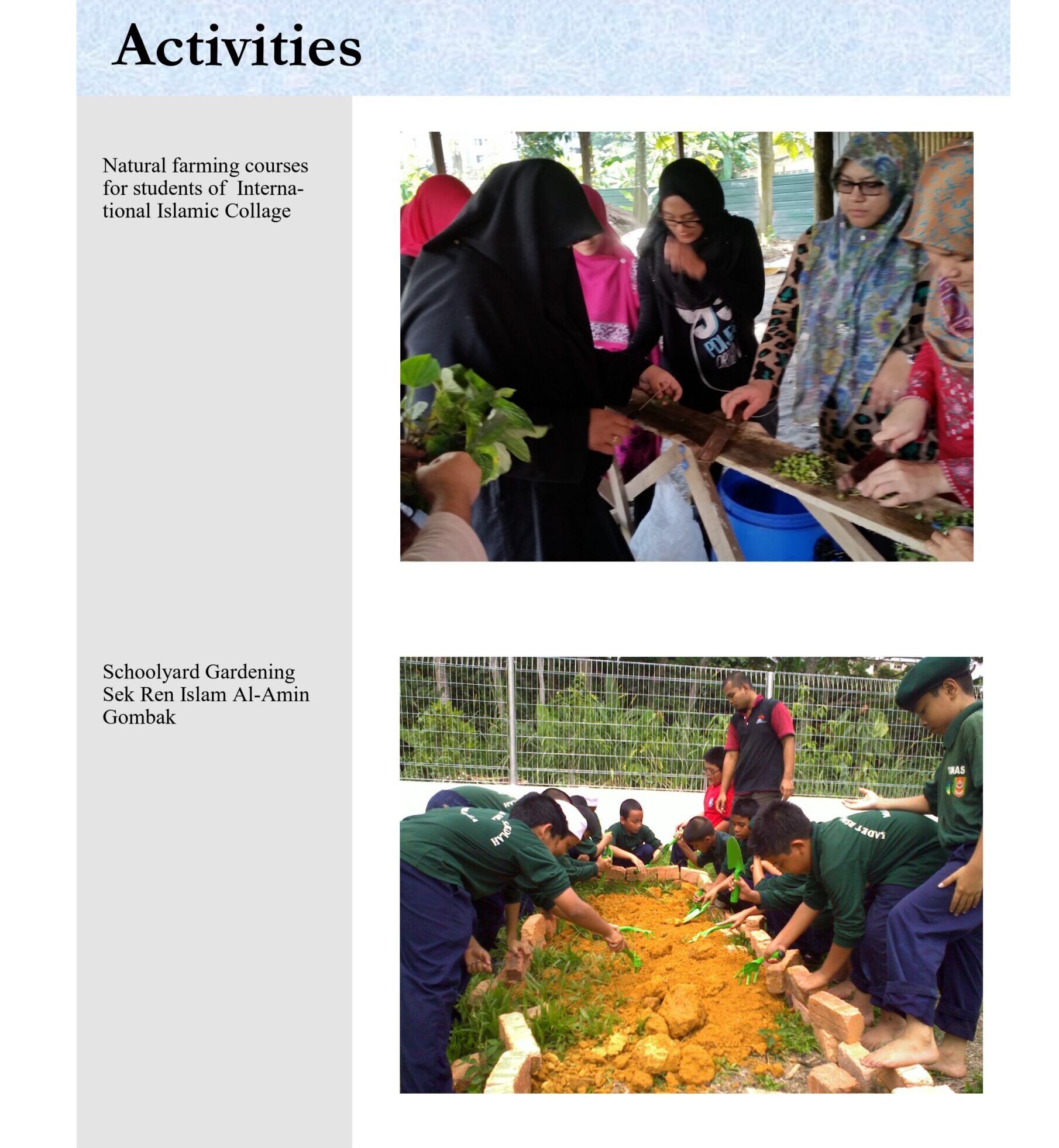 MISA School and Youth Programmes