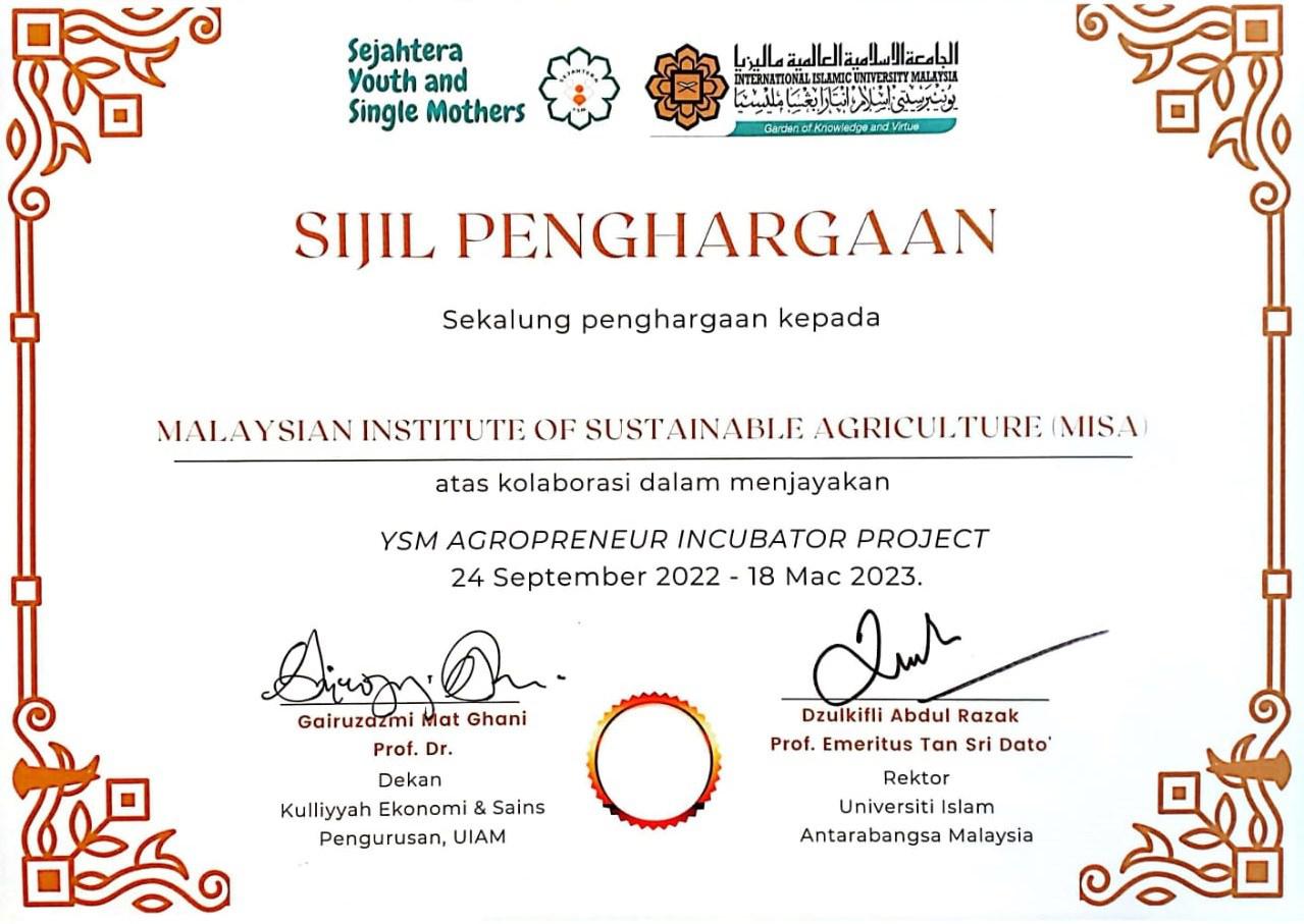 YSM Agropreneur Incubator Project