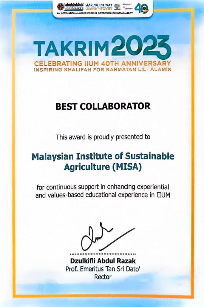 IIUM Best Collaborator Award 2023